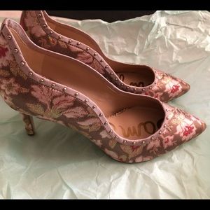Floral metallic Sam Edelman pumps MSRP $139
